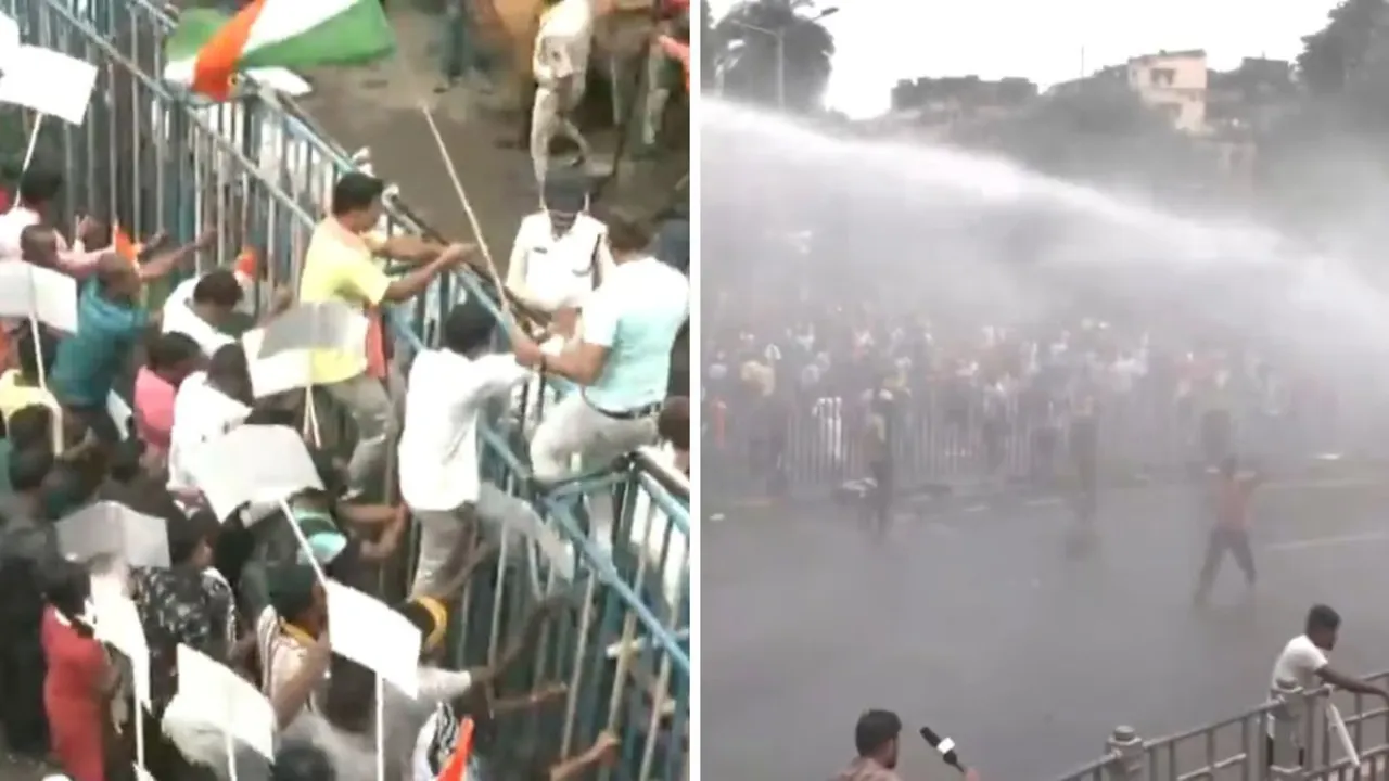 Nabanna Abhijan Kolkata Police Lathicharge