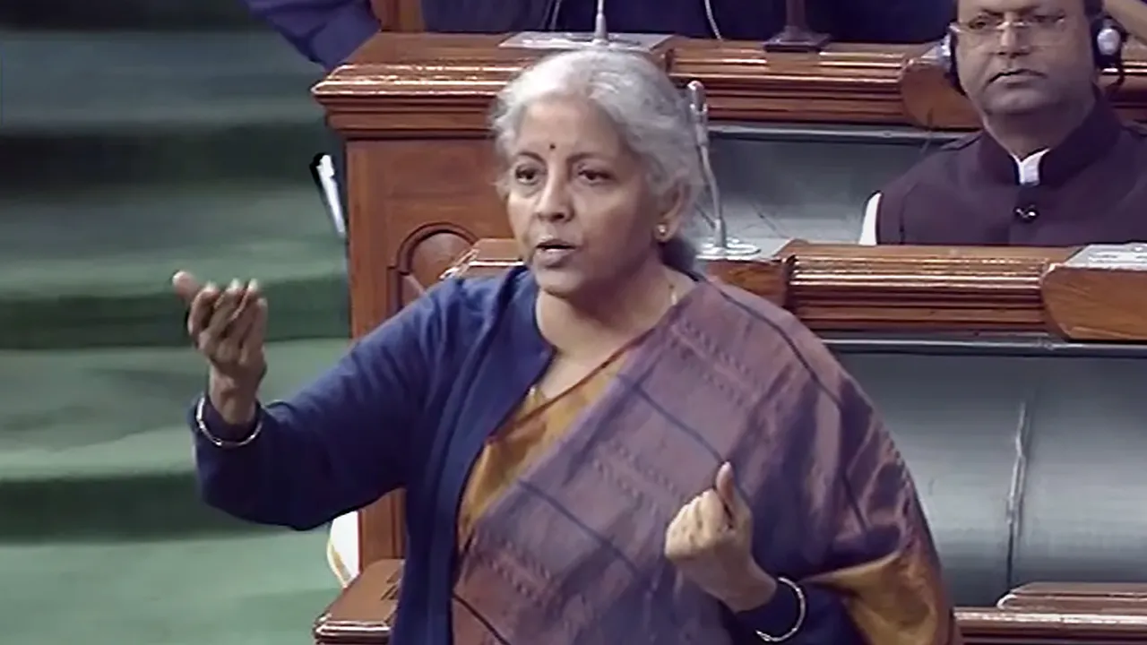 Nirmala Sitharaman speaking in Lok Sabha