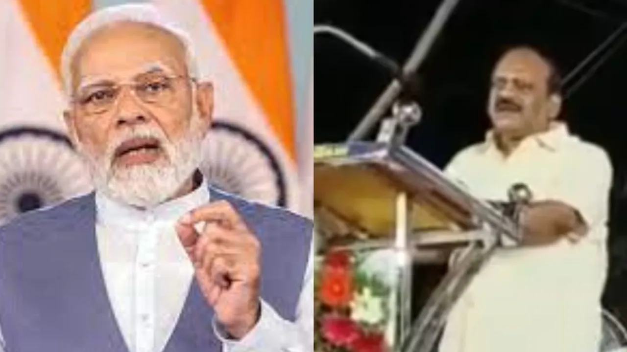 Prime Minister Narendra Modi and Tamil Nadu Minister T M Anbarasan