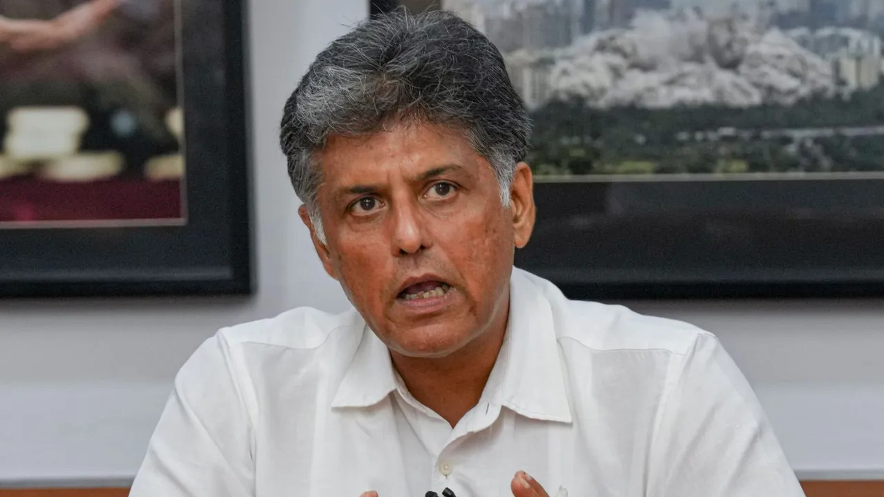 Congress leader and former Union Minister Manish Tewari during an interview with PTI, in New Delhi, Tuesday, Aug. 27, 2024.