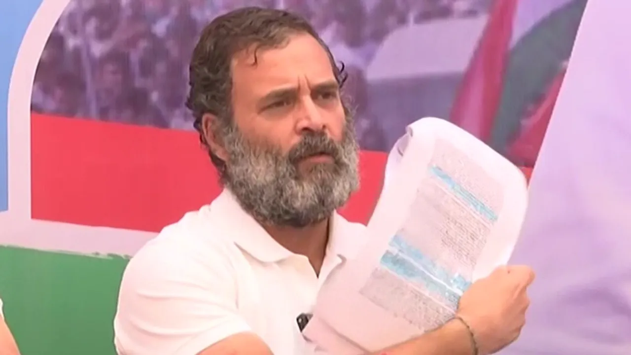 Rahul Gandhi showing a purported letter of VD Savarkar
