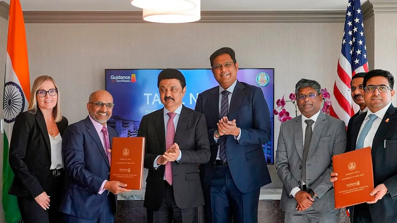 Tamil Nadu Chief Minister MK Stalin witnesses signing of an MoU with Eaton
