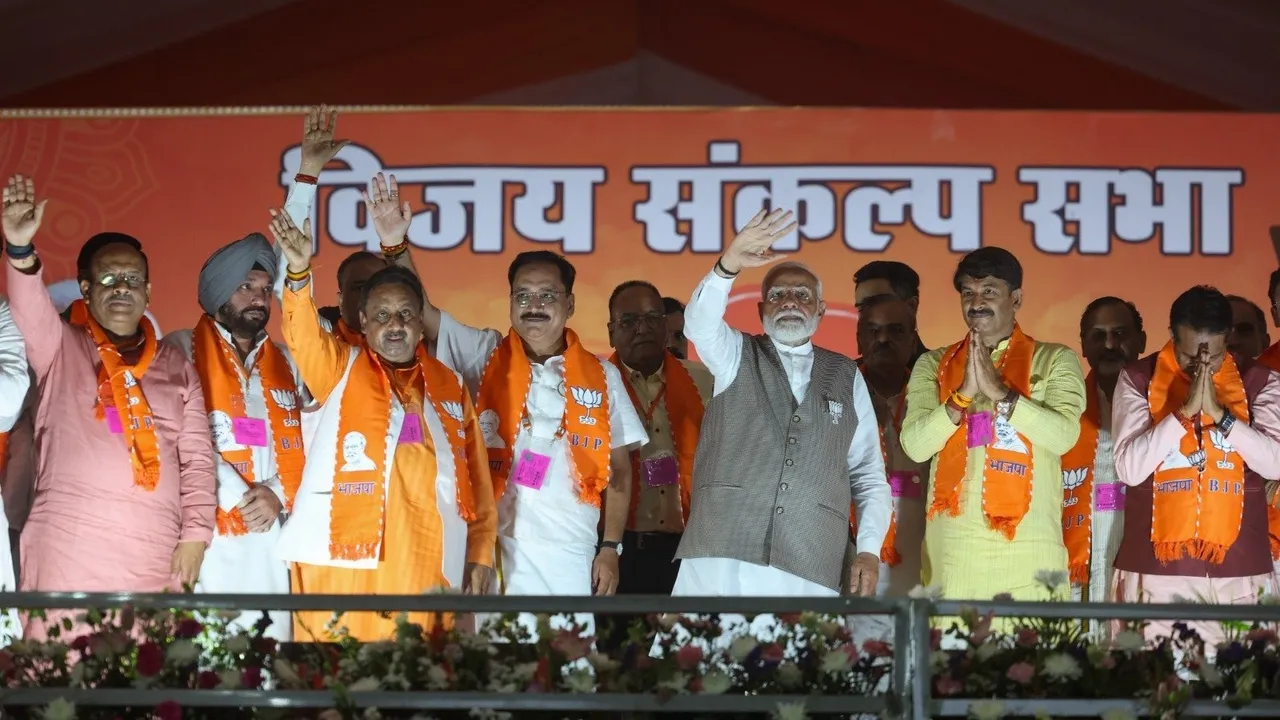 Narendra Modi at northeast Delhi rally