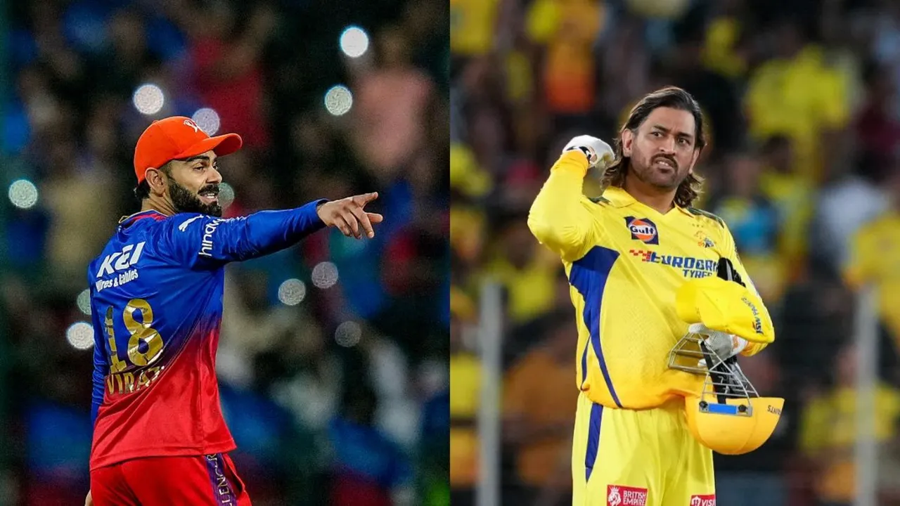 RCB vs CSK Virat Kohli M S Dhoni