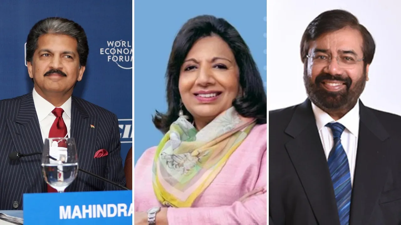 Anand Mahindra Kiran Mazumdar Shaw Harsh Goenka