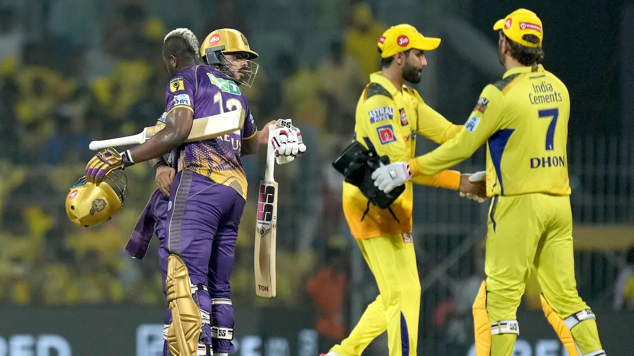 Delhi Capitals batter David Warner plays a shot aglainst Chennai Super Kings at Arun Jaitley Stadium in New Delhi on May 20