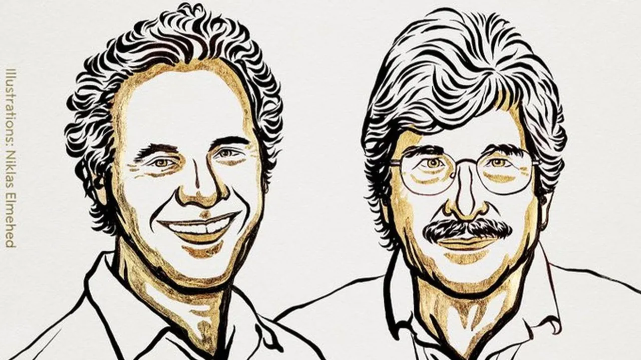 Victor Ambros (L) and Gary Ruvkun (R) were awarded the prize for the discovery of microRNA and its role in post-transcriptional gene regulation