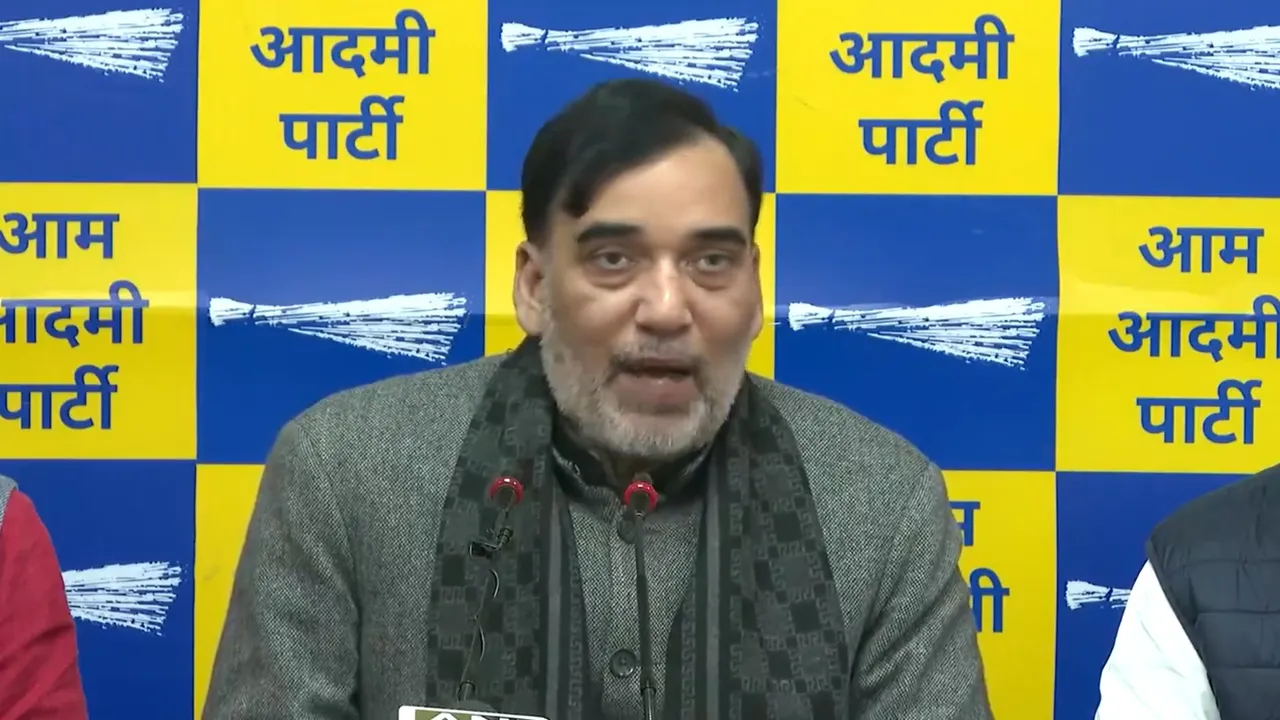 Gopal Rai AAP Protest