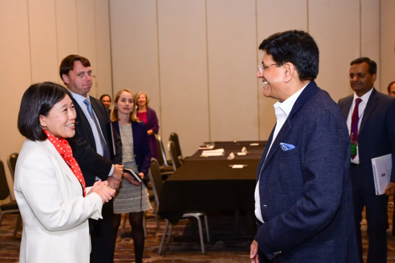 Piyush Goyal meets Katherine Tai