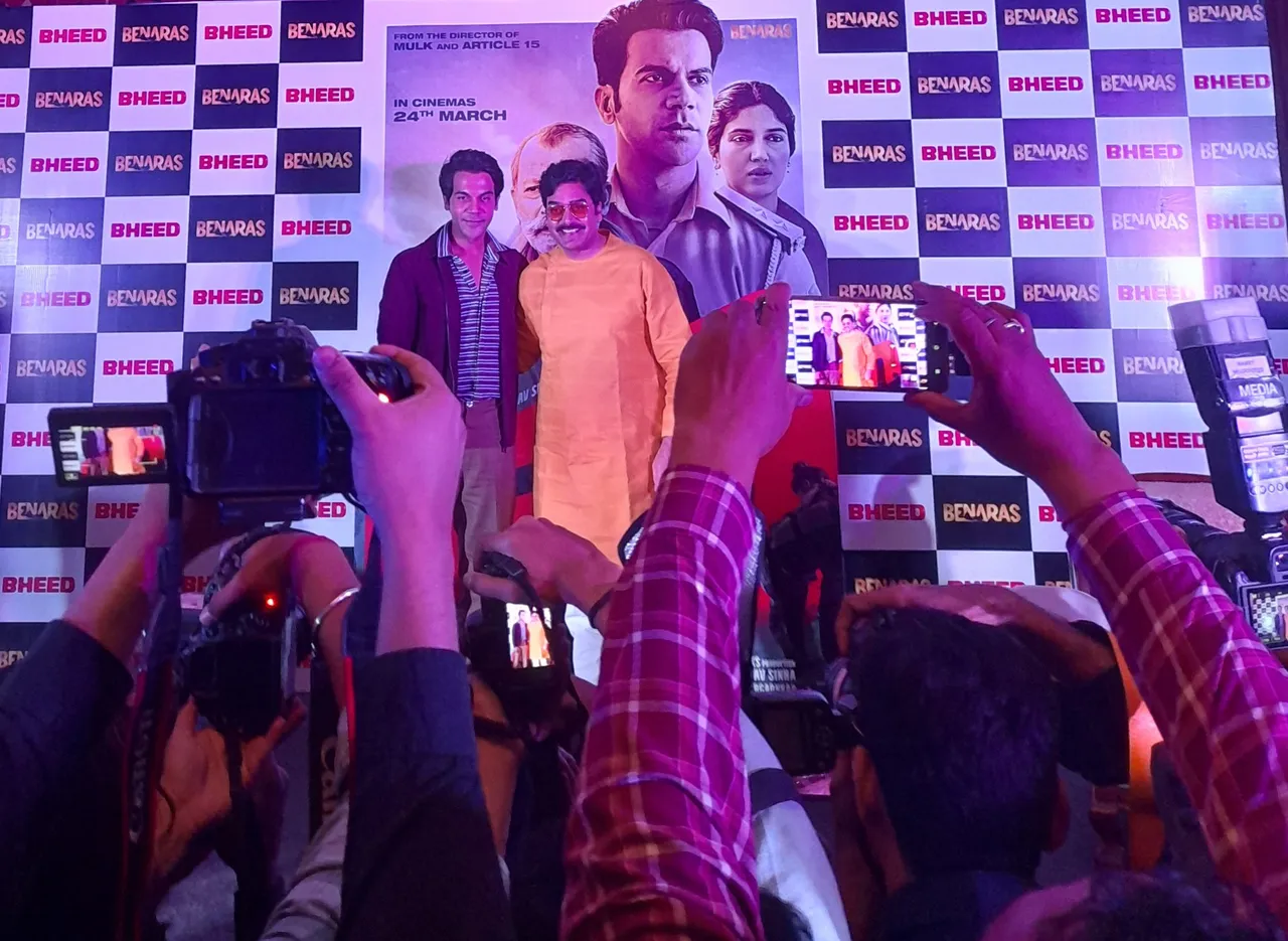 Rajkummar Rao and Ashutosh Rana at Bheed Press Conference