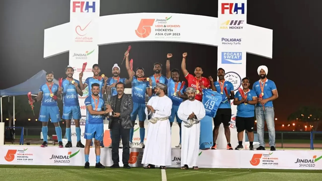 Indian men's hockey team in Hockey5s Asia Cup.jpg