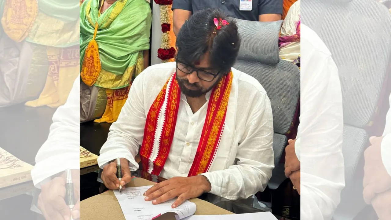 Andhra Pradesh Deputy Chief Minister and Jana Sena Chief Pawan Kalyan assumes office.