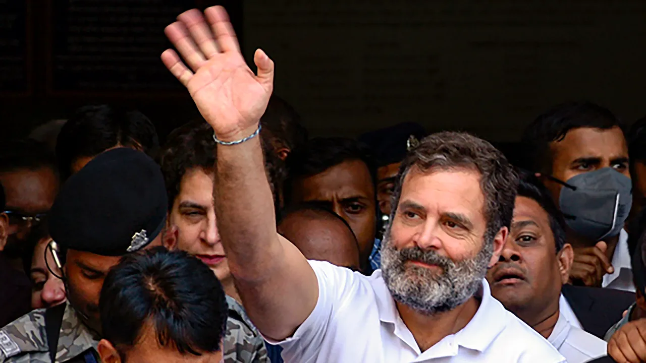 Rahul Gandhi outside Surat court