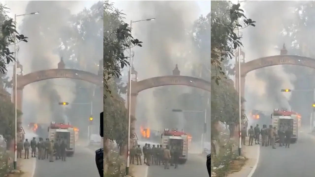 Deferred visuals from encounter between terrorists and security forces in Sidhra, Jammu