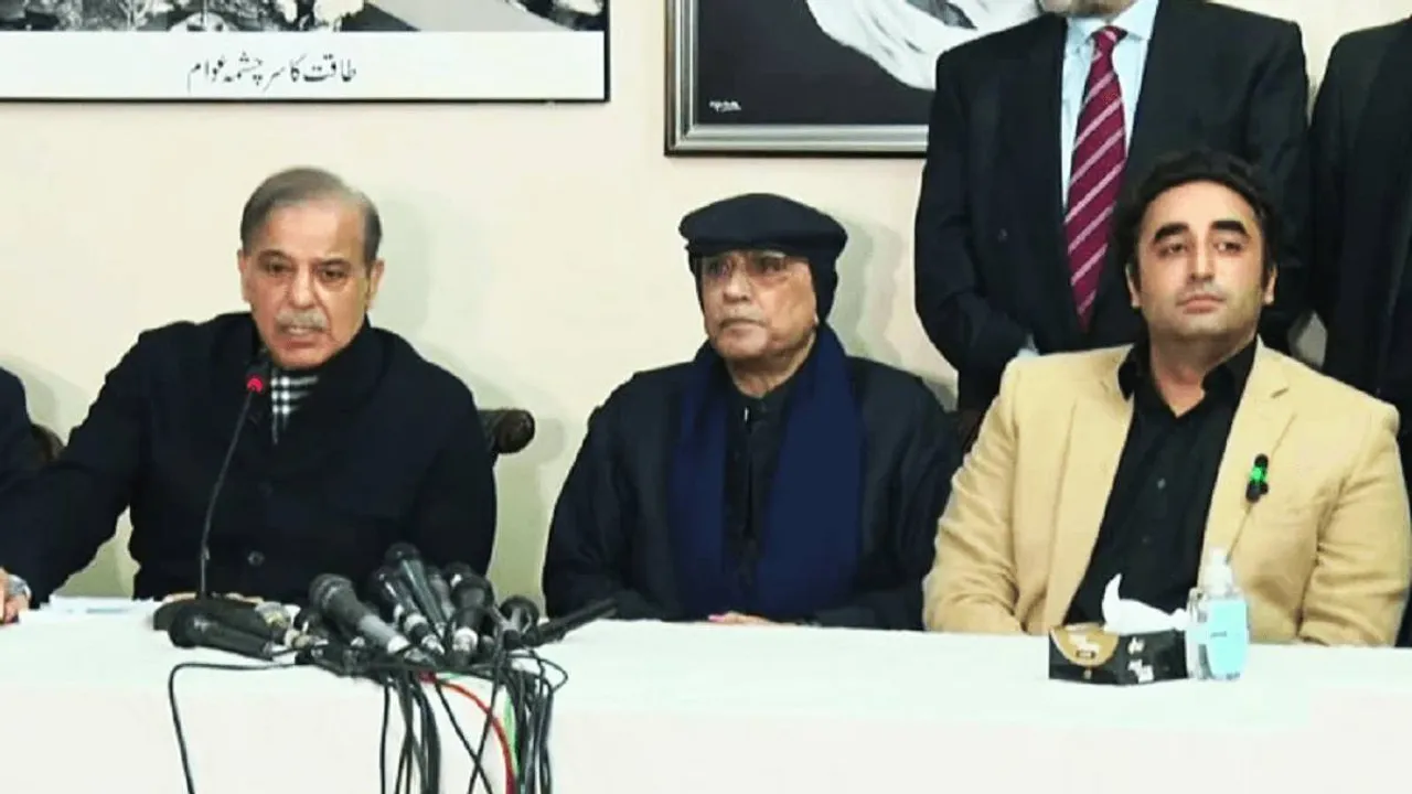 PPP PMLN Conference Shehbaz Sharif Asif Ali Zardari Bilawal Bhutto-Zardari