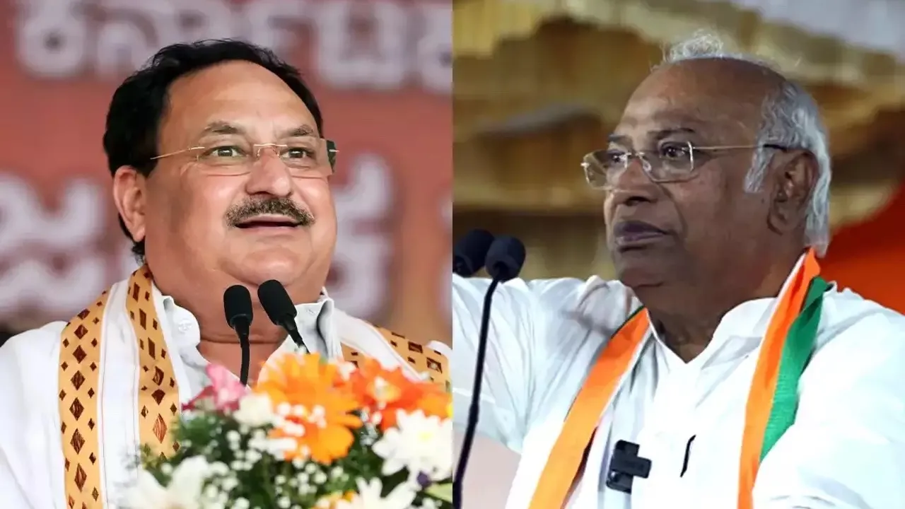 JP Nadda and Mallikarjun Kharge