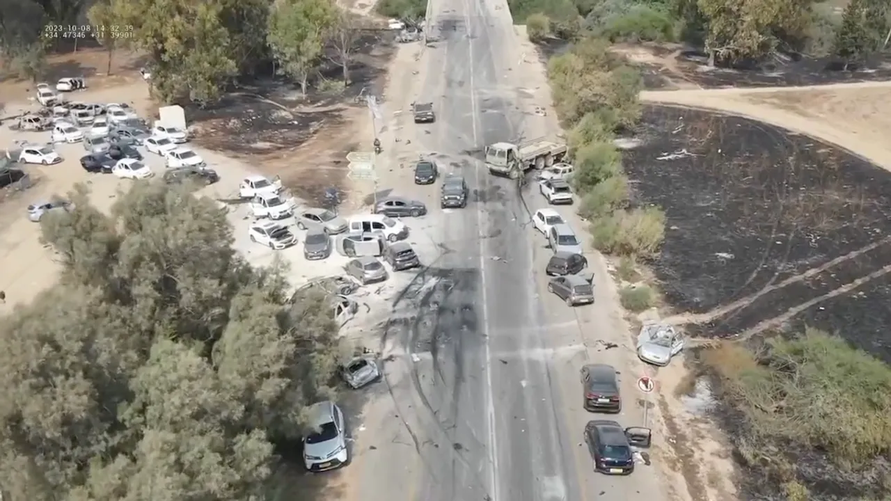 The site of Nova music festival in Israel where Hamas terrorists killed 260 people