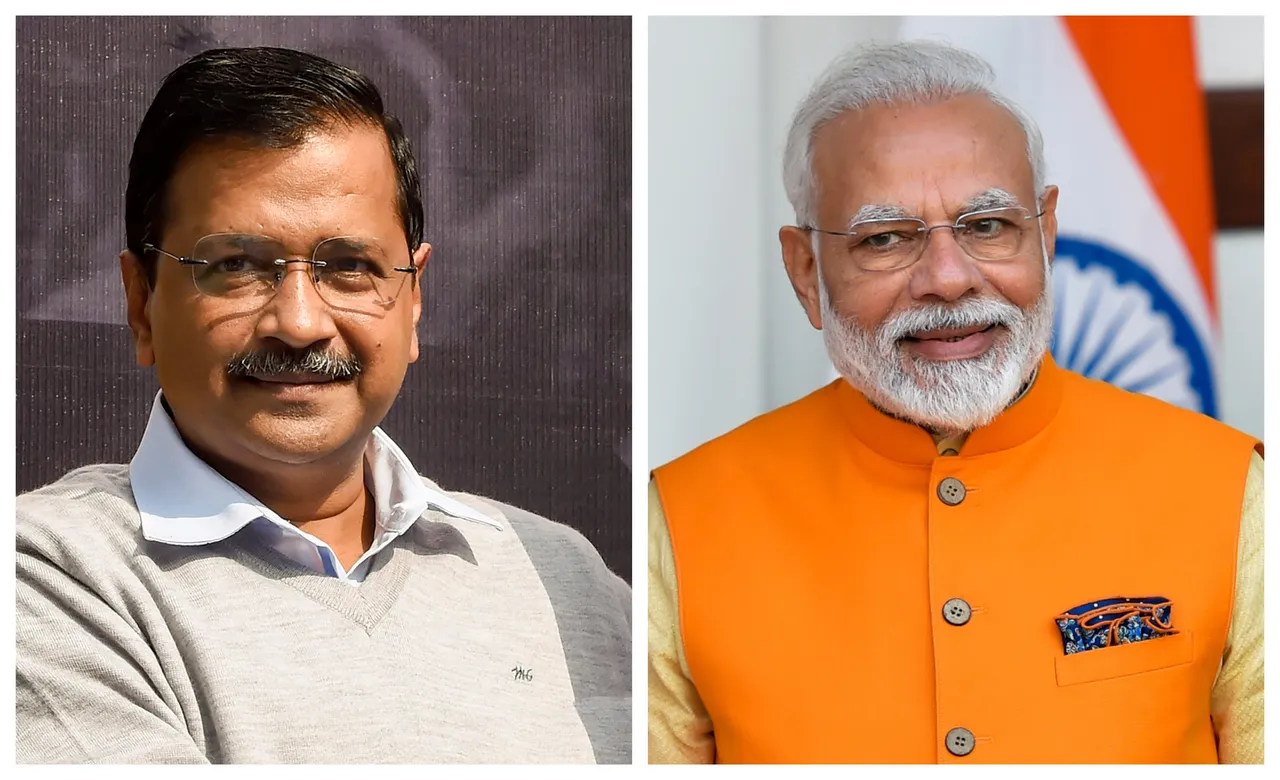 Narendra Modi Arvind Kejriwal BJP AAP
