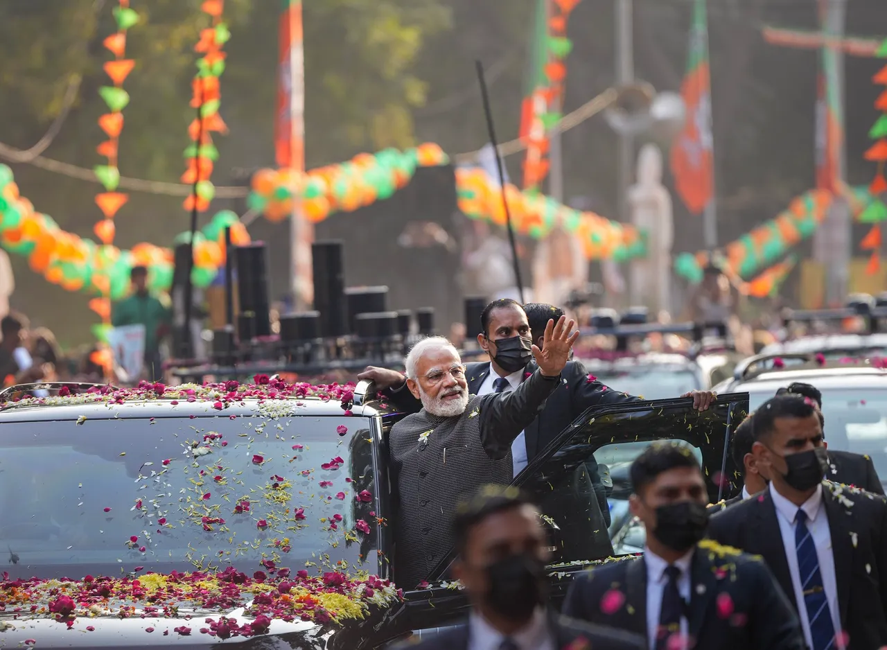 Narendra Modi Delhi Roadshow