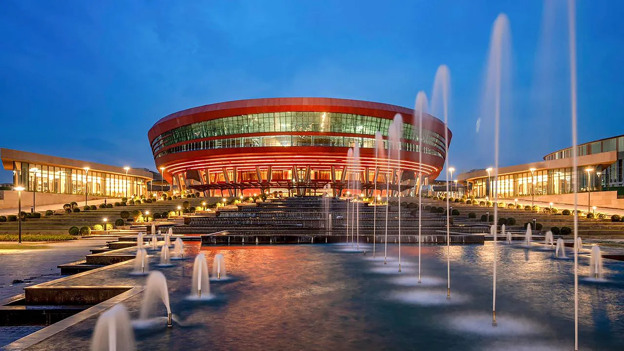 The redeveloped ITPO complex which will host the G20 leaders' meeting in September. Prime Minister Narendra Modi is likely to inaugurate the complex on July 26
