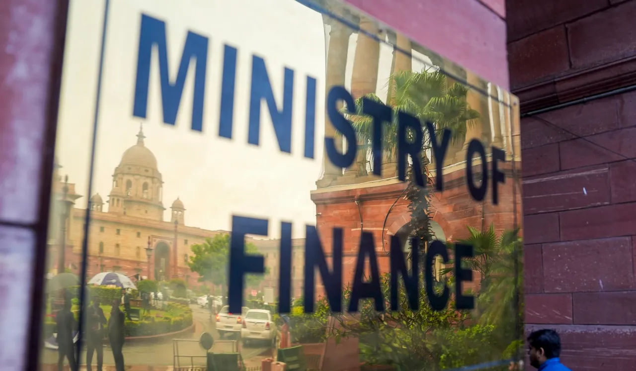 Ministry of Finance at the North Block, in New Delhi