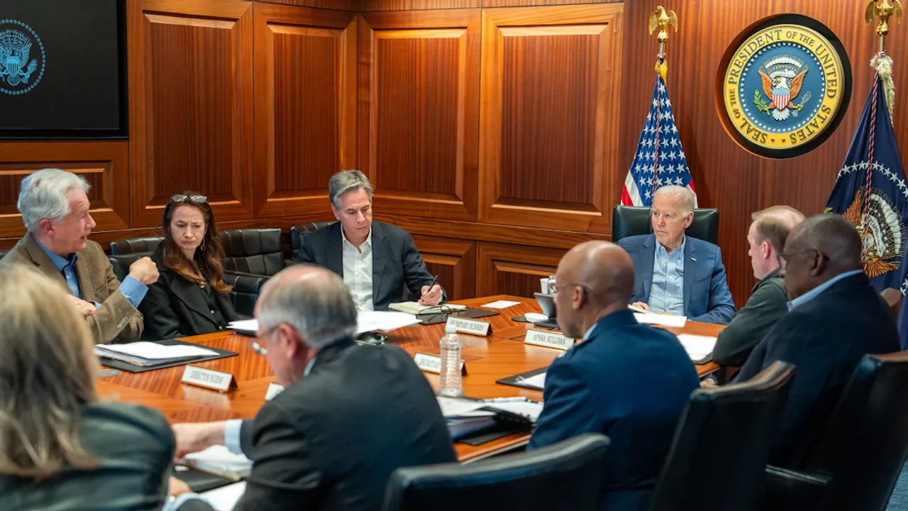 Joe Biden meets his national security team for an update on Iran’s attacks against Israel