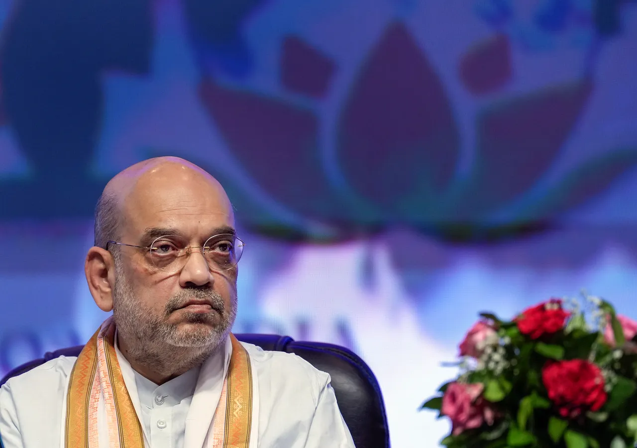 Union Home Minister Amit Shah during the inaugural session of the G20 conference on 'Crime and Security in the age of NFTs, AI and Metaverse', in Gurugram, Thursday.jpg