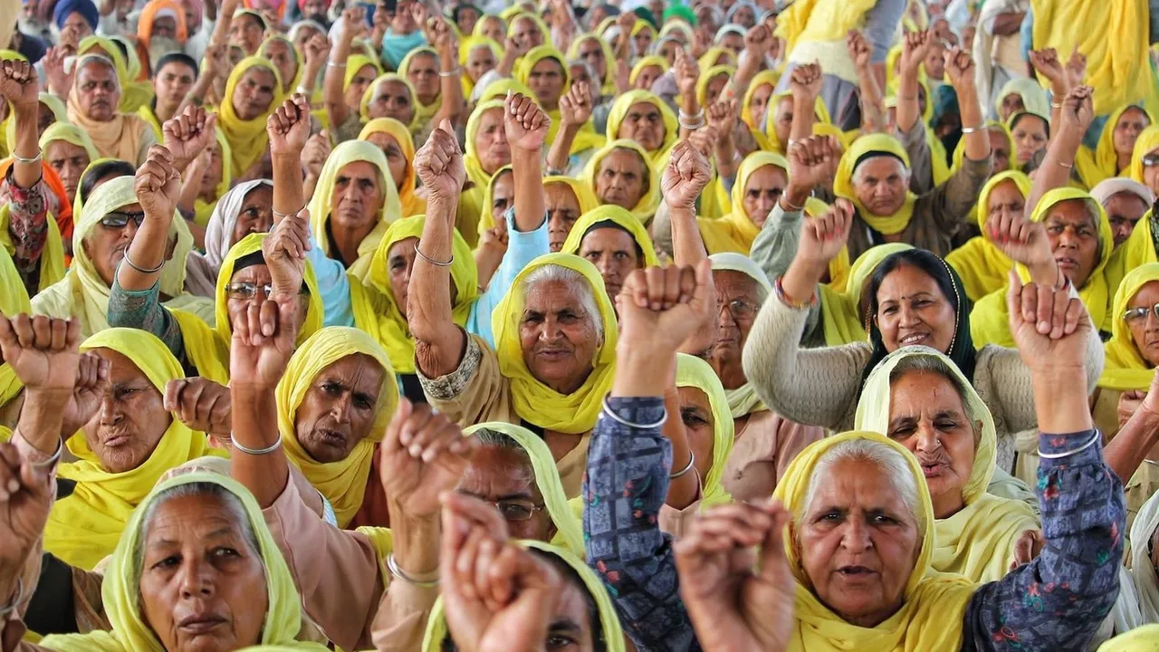BKU women farmers wrestlers protest