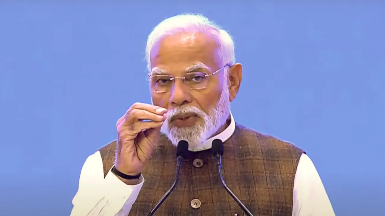 Prime Minister Narendra Modi addresses during the inauguration of the ITU World Telecommunication Standardization Assembly, in New Delhi.