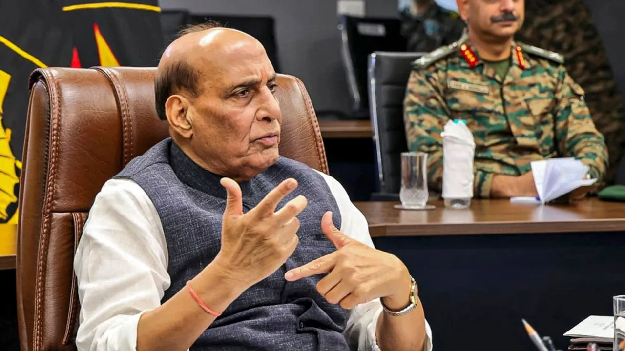 Defence Minister Rajnath Singh addresses virtually at the 2nd Army Commanders' Conference 2024 commenced in Gangtok.