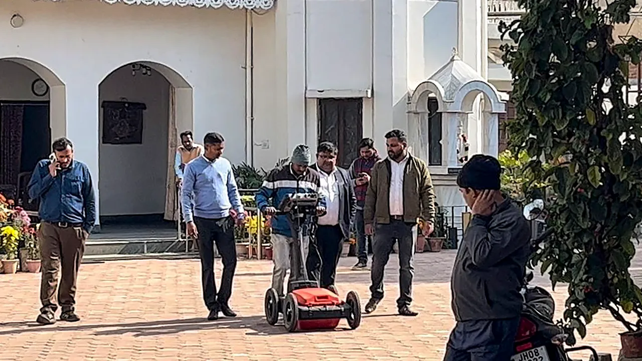 Income Tax department officials use high-tech gadgets to recover more valuable items that could be hidden below the ground during