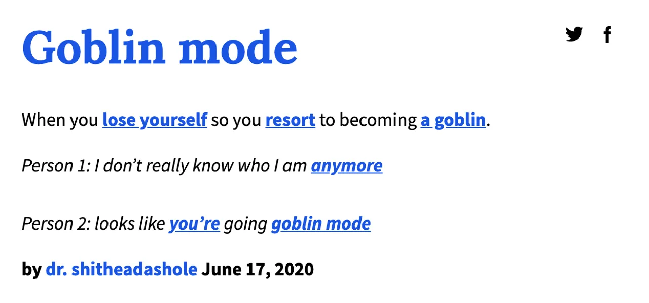 Goblin Mode Oxford