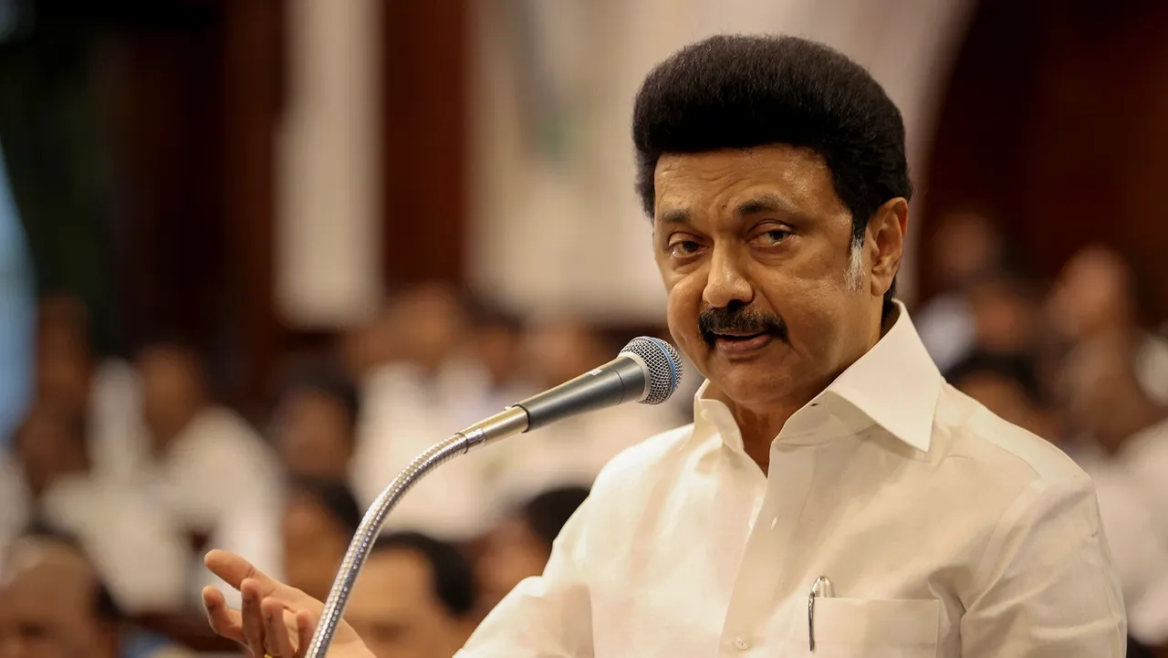 Tamil Nadu Chief Minister M.K. Stalin speaks during the TN Assembly session, in Chennai