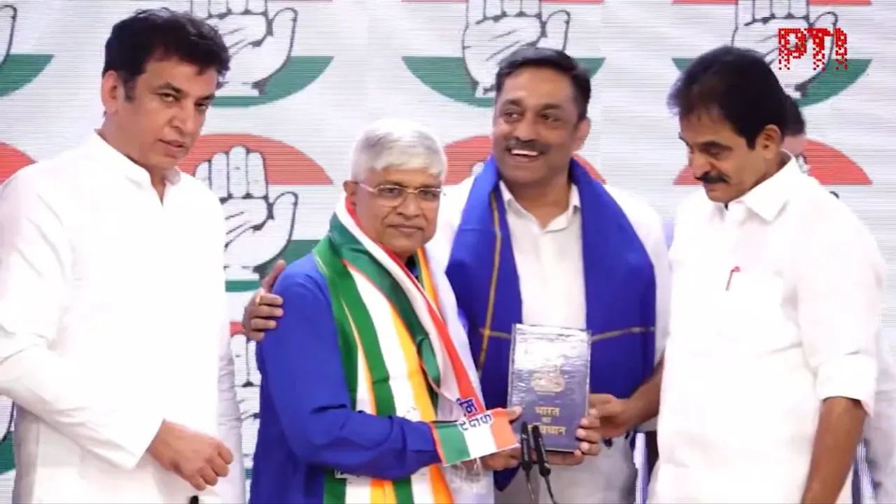 Delhi AAP MLA Rajendra Pal Gautam joined Congres at the AICC headquarters in the presence of general secretary KC Venugopal on Friday
