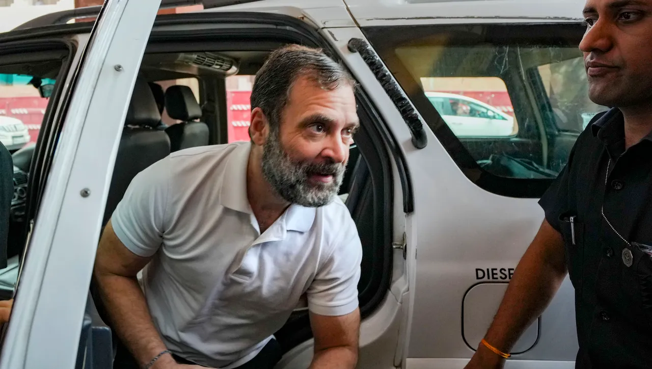 Rahul Gandhi arrived at Parliament on Friday