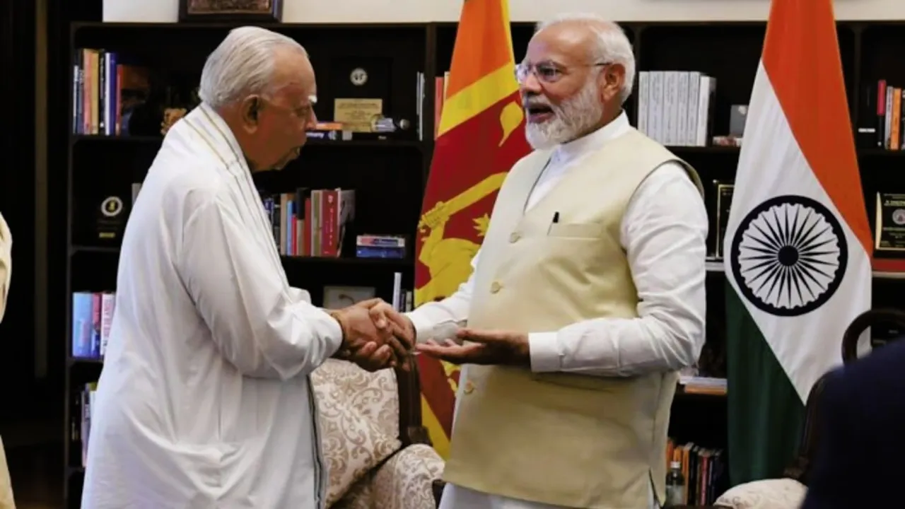Indian Prime Minister with Sri Lankan politician and Tamil leader R Sampanthan (File image)