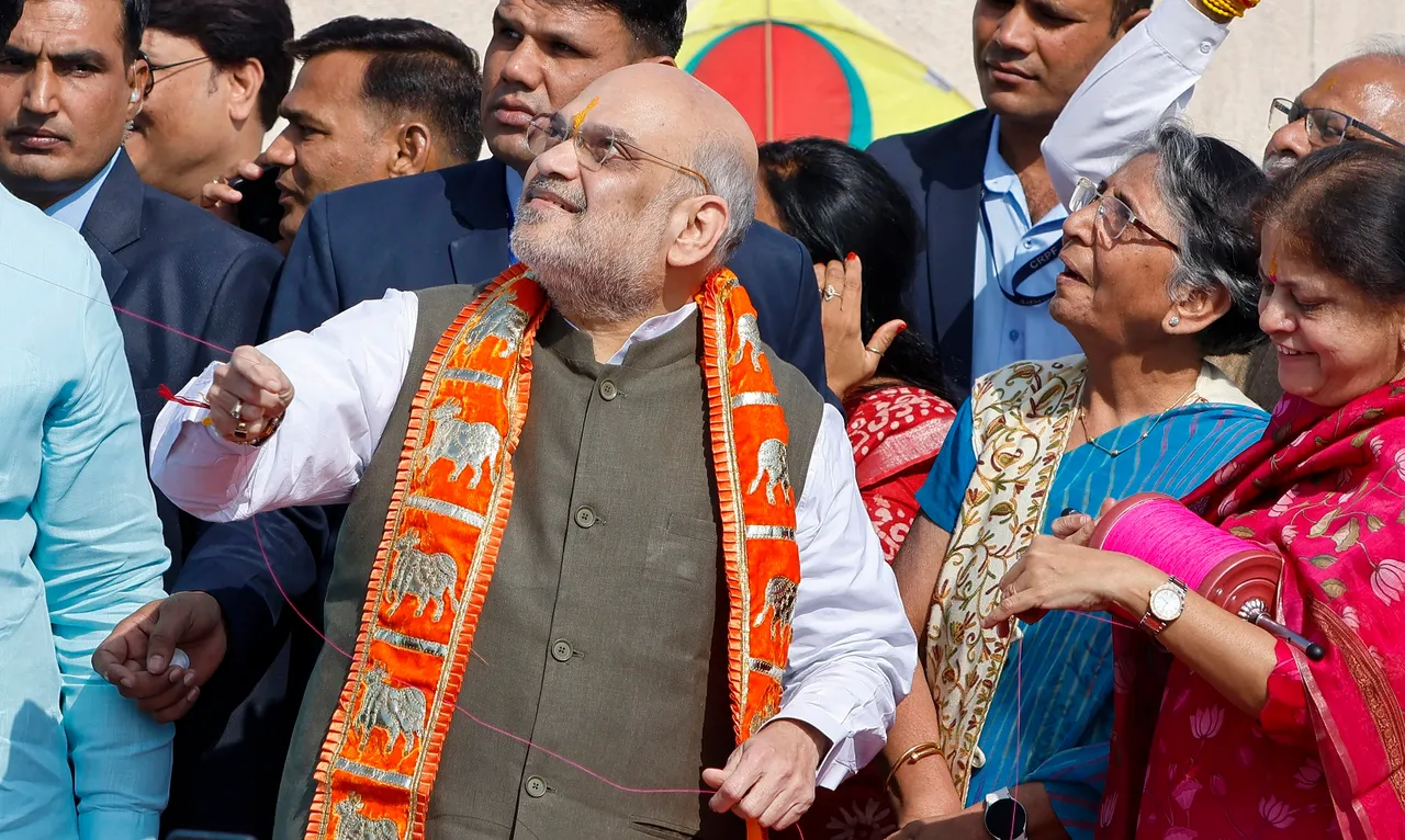 Makar Sankranti Amit Shah Ahmedabad Uttarayan