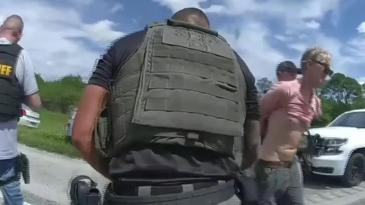 Body camera footage shows arrest of a man suspected in Donald Trump's apparent assassination attempt