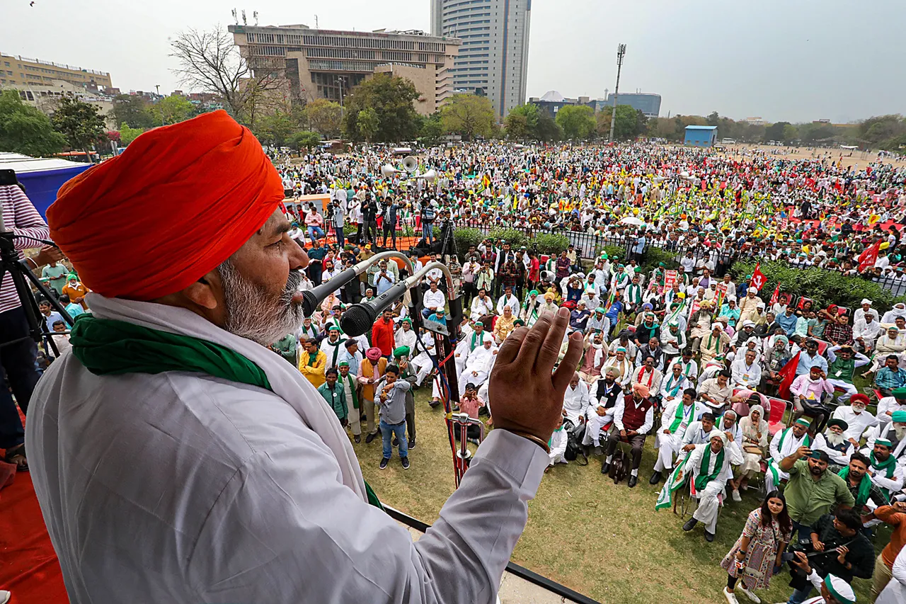 Rakesh Tikait Kisan Mahapanchayat in Delhi