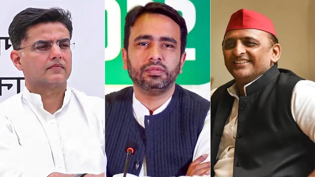 Sachin Pilot, Jayant Chaudhary and Akhilesh Yadav