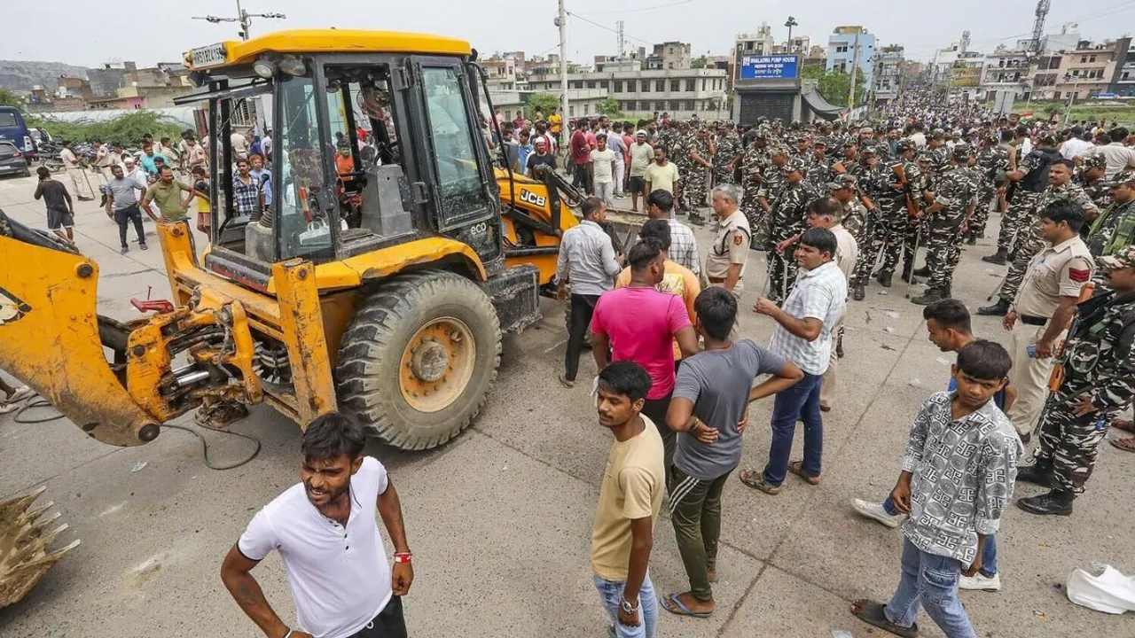 demolition drive in Bhalswa Dairy colony