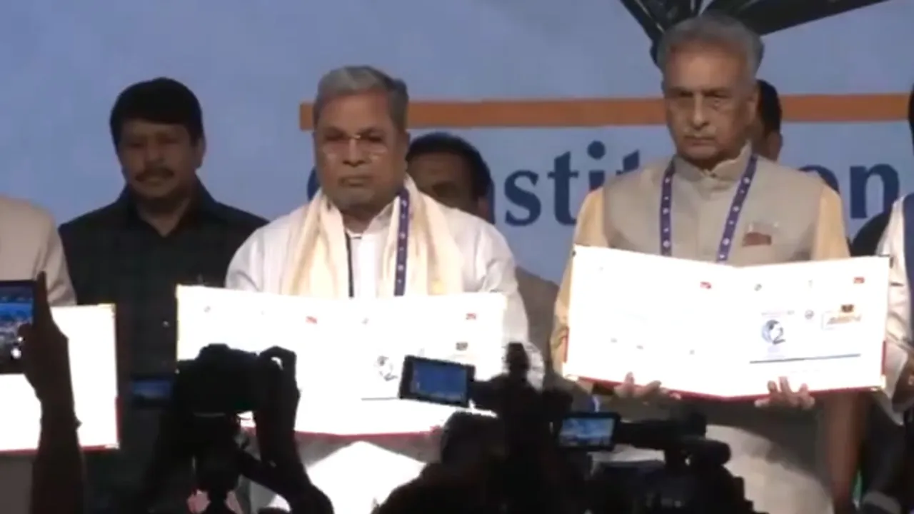 Karnataka CM Siddaramaiah inaugurates the Constitution and National Unity Convention by the Department of Social Welfare.