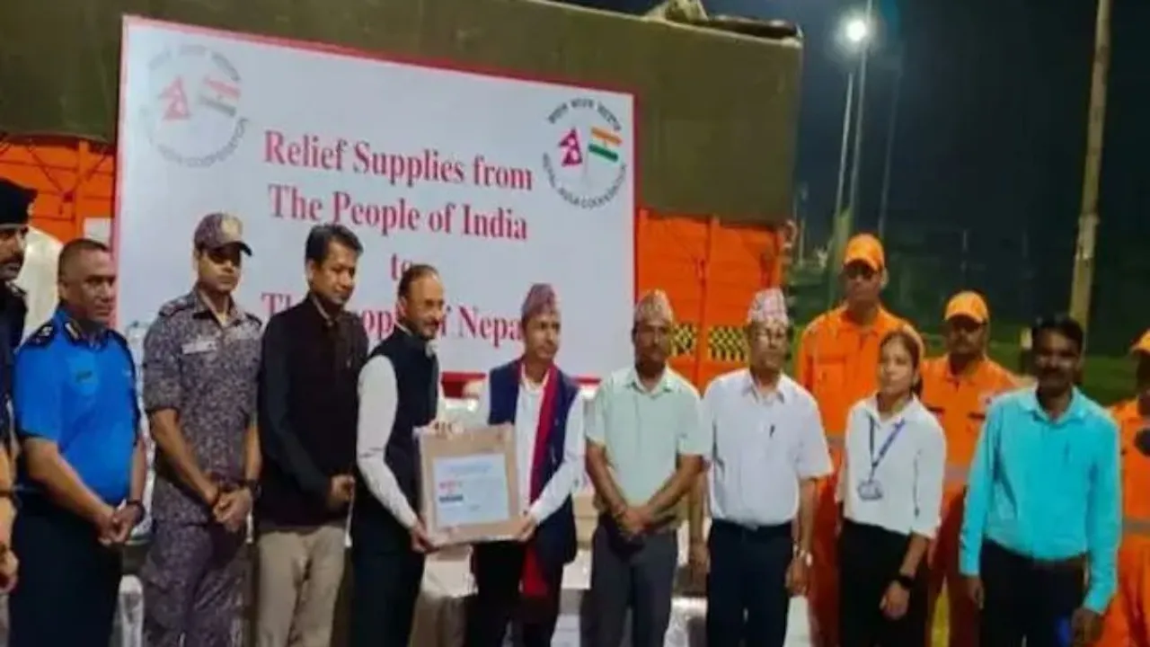 India Nepal emergency relief materials