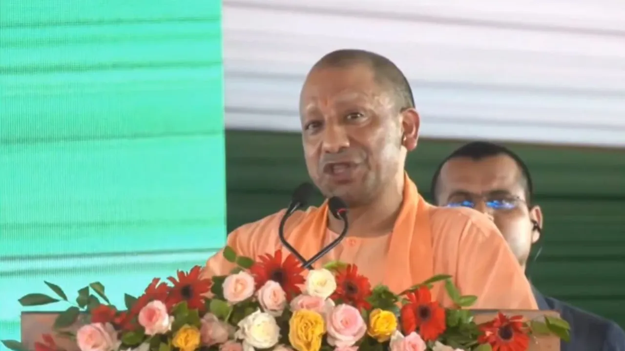 Uttar Pradesh Chief Minister Yogi Adityanath addressing an event for distributing appointment letters to over 2,500 people at Dev Indravati Mahavidyalaya, Katehari, in Ambedkar Nagar