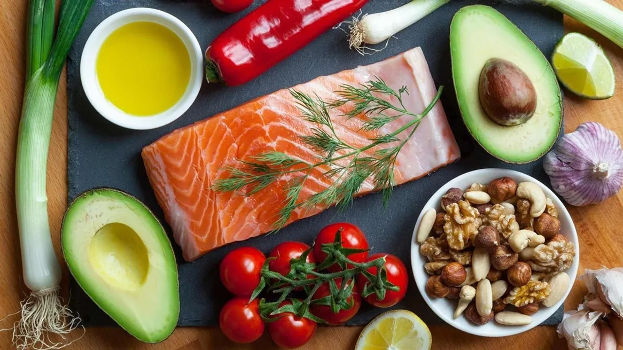 salmon butter avocado nuts tomatoes chilli