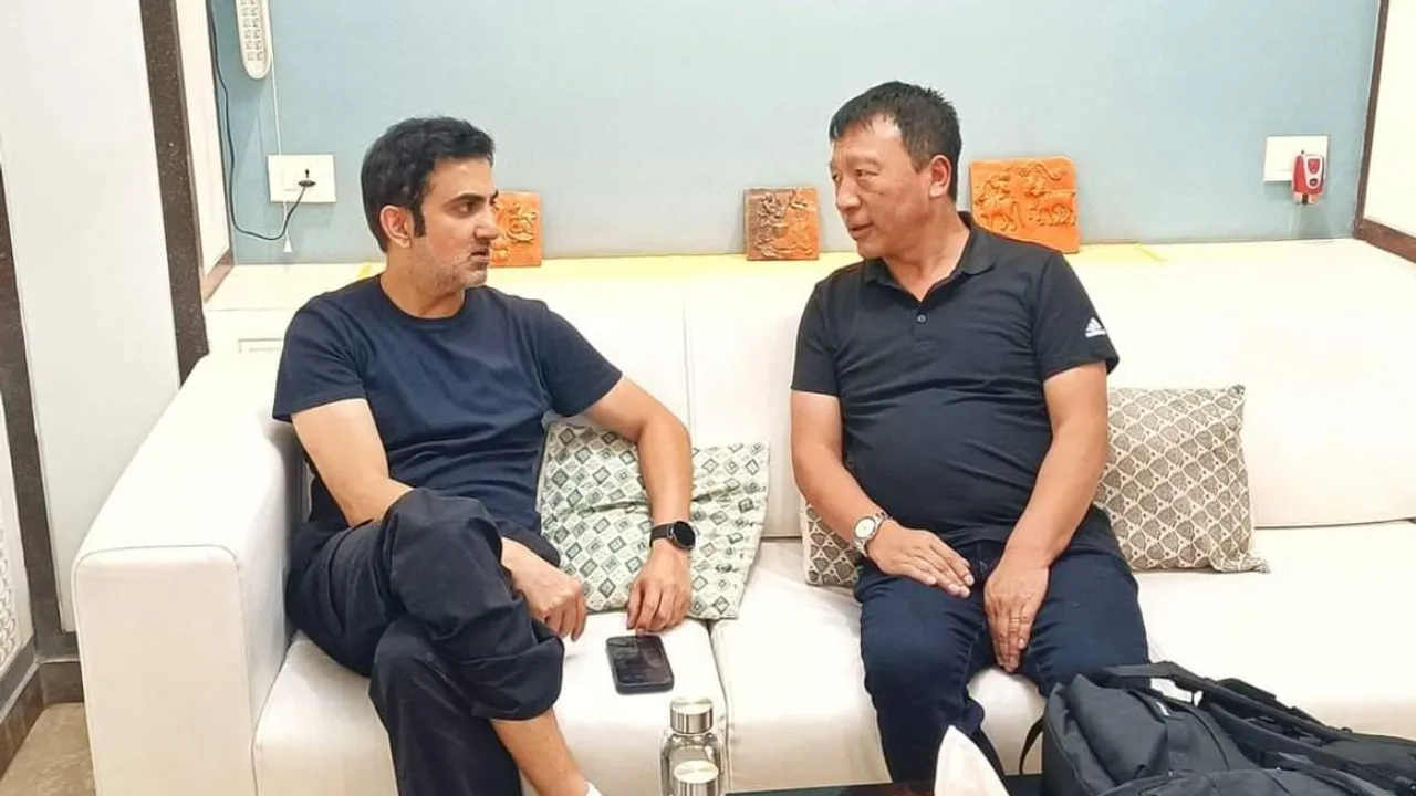 Sikkim Tourism Minister Tshering T Bhutia met Indian cricket team coach Gautam Gambhir