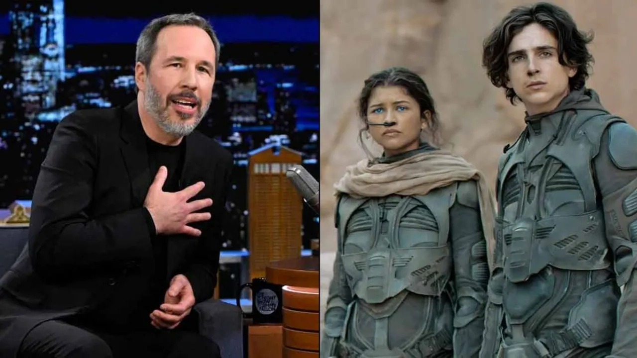 Filmmaker Denis Villeneuve and Dune 2 Stars Timothee Chalamet and Zendaya