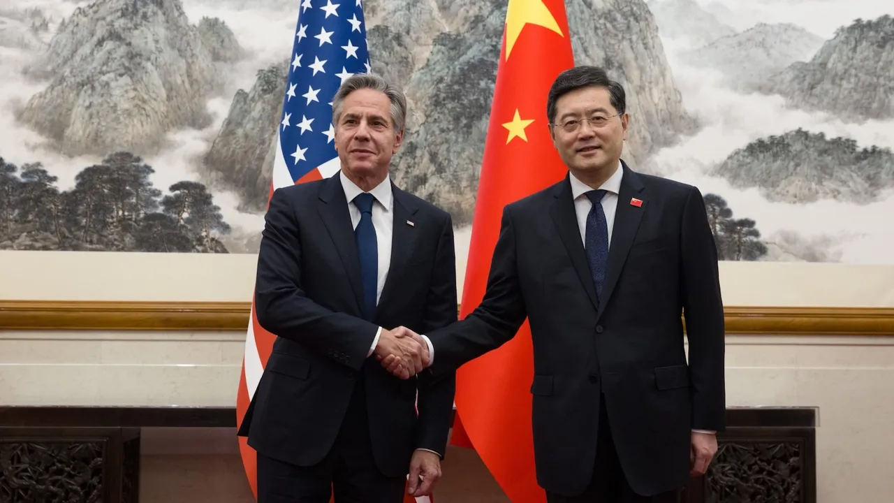 Antony Blinken meets with People’s Republic of China State Councilor and Foreign Minister Qin Gang in Beijing on Sunday