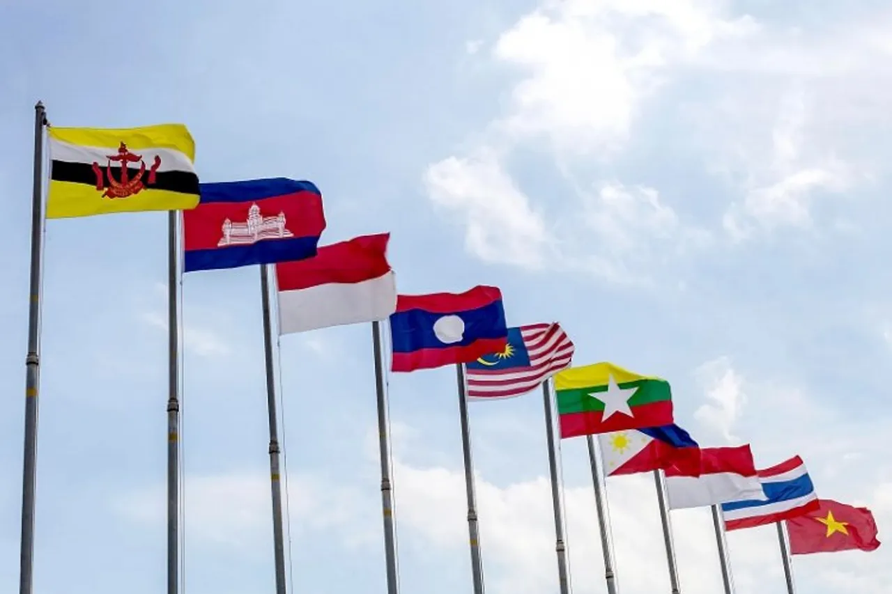 Flags of ASEAN countries