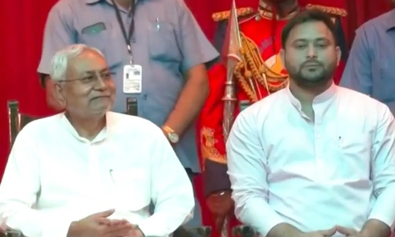 Nitish takes oath as Bihar CM, Tejashwi as his deputy